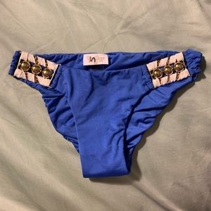 Beach Bunny Swimwear blue bikini bottom XS